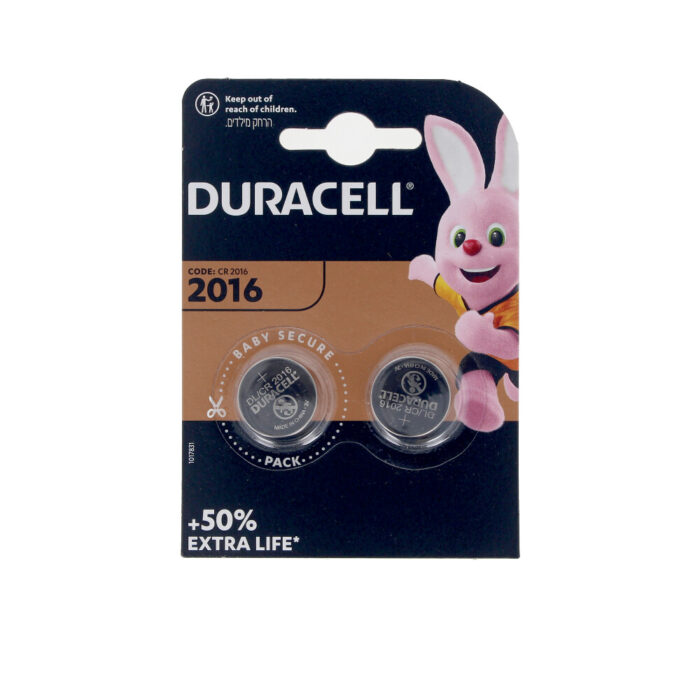 DURACELL BUTTON LITHIUM 3V 2016 DL/CR2016 batteries pack x 2 u