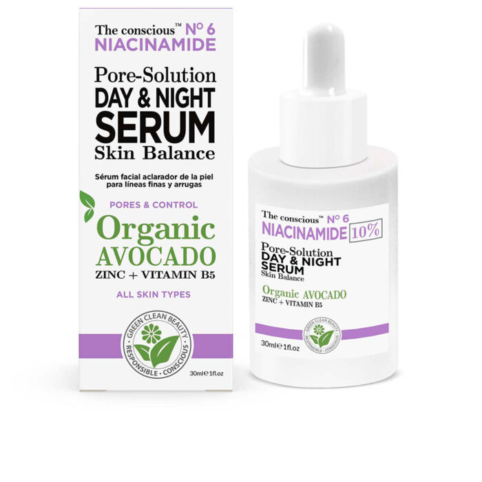 NIACINAMIDE pore-solution day & night serum organic avocado 30 ml