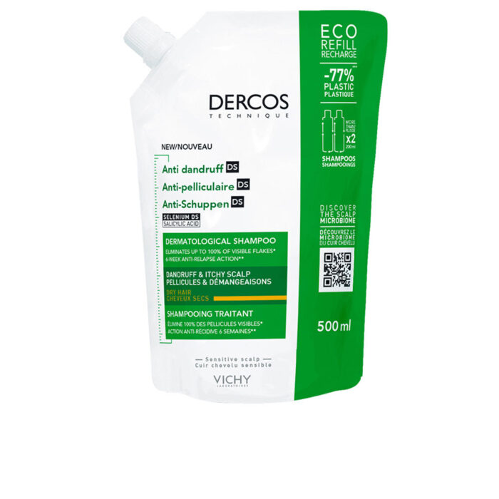 DERCOS anti-dandruff shampoo for dry hair ecorefill 500 ml